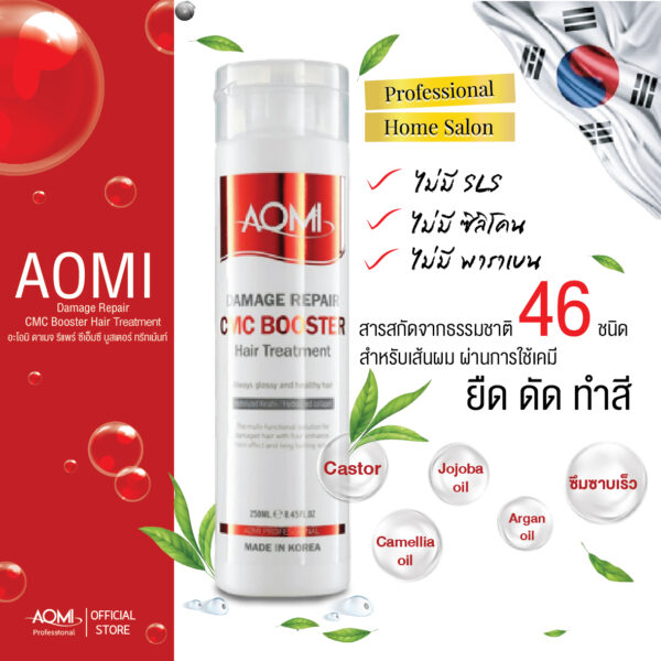 อะโอมิ ดาเมจ รีแพร์ ซีเอ็มซี บูสเตอร์ แฮร์ ทรีทเม้นท์ (AOMI DAMAGE REPAIR CMC BOOSTER HAIR TREATMENT) 250 มล.